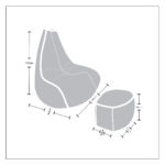 Pear Bean bag(Leather) - Image 4