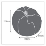 Plain Leather Bean Bag - Image 7