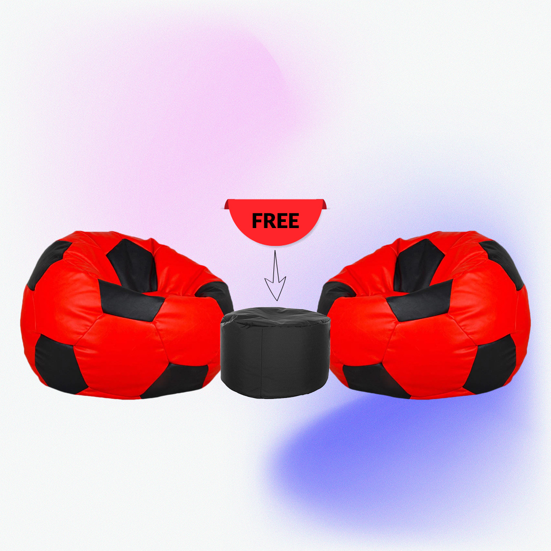 reb-black.jpg Football Pair Bean bag - Image 1